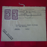 LETTRE INDOCHINE SAIGON POUR TROYES - Covers & Documents