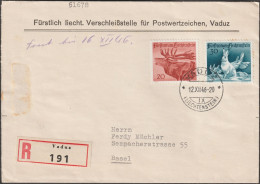 Liechtenstein 1946 Y&T 224 Et 225, Michel 249 Et 250. Cerf élaphe (Cervus Elaphus) Et Lièvre Variable (Lepus Timidus) - Lapins