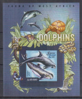 I13. Sierra Leone MNH 2015 Fauna - Fish - Dolphins - Dauphins