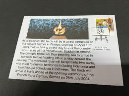 (4 R 37) 2024 Olympic Flame Route Announced 399 Days Ahead Of Games Opening (cow's Stamp) 23-6-2023 - Eté 2024 : Paris