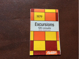 PLAN RATP 120 Circuits  EXCURSIONS  Annee 1979 - Europa