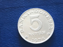 Münze Münzen Umlaufmünze Indonesien 5 Rupien 1974 FAO - Indonésie