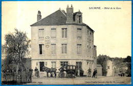 CPA 56 LOCMINE - Hôtel De La Gare ** Bretagne Morbihan - Locmine