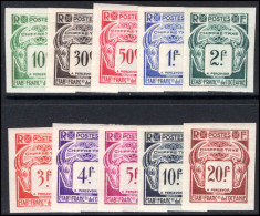 French Oceanic Settlements 1948 Postage Due Set Imperf Very Fine Unmounted Mint. - Neufs