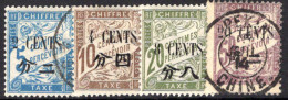 French PO's In China 1911 Postage Due Set Mixed Mint And Used. - Nuevos