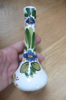 Vase Soliflore Céramique Fleurs Fait Main Signé Saint Alban Artisanat De France - Vasi