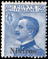 Nisiros 1912-21 25c Blue Unmounted Mint. - Egeo (Nisiro)