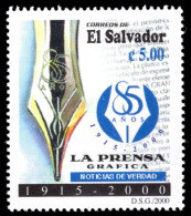 El Salvador 2000 85th Anniversary Of La Prensa Grafica Unmounted Mint. - El Salvador