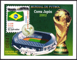 El Salvador 2002 Word Cup Football Souvenir Sheet Unmounted Mint. - El Salvador