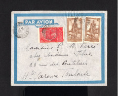 2102-FRENCH SUDAN-AIRMAIL COVER BAMAKO To TOULOUSE (france) 1942.WWII.ENVELOPPE AERIEN Soudan Français - Cartas & Documentos