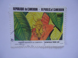 CAMEROON  USED STAMPS   INSECTS  WITH POSTMARK - Cameroun (1960-...)