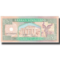 Billet, Somaliland, 5 Shillings = 5 Shilin, KM:1a, NEUF - Somalië
