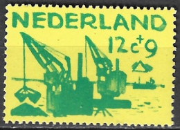 Plaatfout Groen Puntje Onder De R Van NedeRland (zegel 23) In 1959 Zomerzegel 12+9 Ct  Groen/geel NVPH 725 PM 3 Postfris - Variétés Et Curiosités