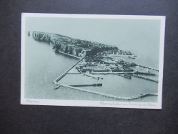 Foto AK Ca. 1940er Jahre Helgoland Fliegeraufnahme Zerstörung Des Hafen Verlag A.B. Kauffmann Inh. A. Zerner, Helgoland - Helgoland