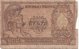 BANCONOTA -100 LIRE ELMATA REPUBBLICA ITALIANA - 100 Liras