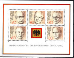 ALLEMAGNE / BLOC FEUILLET N° 17 NEUF** LES PRESIDENTS ALLEMANDS / BUNDES PRÄSIDENT - Andere & Zonder Classificatie