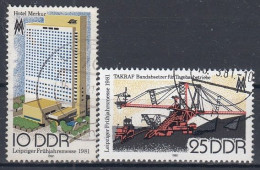 GERMANY DDR 2593-2594,used,falc Hinged - Usines & Industries