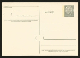 Postkarte Carte Postale Ganzsache 8 Pfennig Theodor Heuss Postfrisch ** - Postales Privados - Nuevos