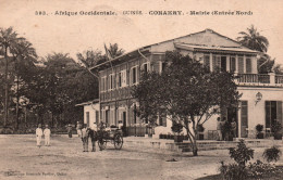 A.O.F. Guinée Française, Conakry: La Mairie, Entrée Nord, Attelage - Collection Fortier - Carte N° 393 - Guinea Francese