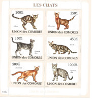 Chat -bloc Feuillet - Neuf - Union Des Comores - Roofkatten