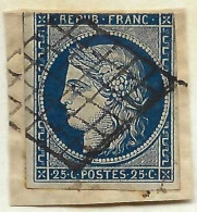 FRANCE Ca.1850: Le Y&T 4a Obl. Grille - 1849-1850 Ceres