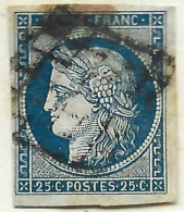 FRANCE Ca.1850: Le Y&T 4a Obl. Grille - 1849-1850 Ceres