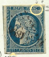 FRANCE Ca.1850: Le Y&T 4a Obl. PC 1896 (Marseille,BdR,1), Var. "ç" Et "cadre S Brisé" - 1849-1850 Ceres