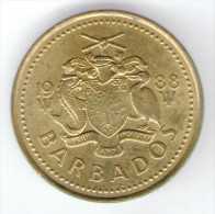 BARBADOS 5 CENTS 1988 - Barbades