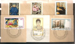 ALLEMAGNE / DDR / SERIE N° 963 à 968 OBLITERES SUR FRAGMENT - Used Stamps