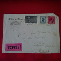 LETTRE LUXEMBOURG HOTEL DE PARIS POUR TROYES EXPRES - Storia Postale