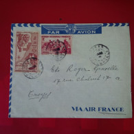 LETTRE SENEGALE DAKAR POUR TROYES PAR AVION - Lettres & Documents