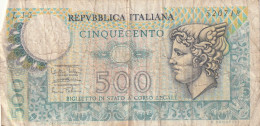 Italia Banconota  500 Lire Mercurio - 500 Lire