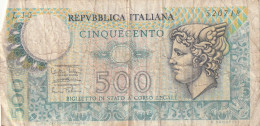 Italia Banconota  500 Lire Mercurio - 500 Liras