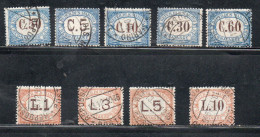 REPUBBLICA DI SAN MARINO 1925 SEGNATASSE POSTAGE DUE TAXE TASSE SERIE COMPLETA COMPLETE SET USATO USED OBLITERE' - Segnatasse