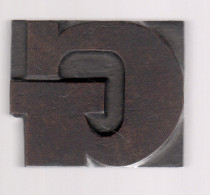 CARACTERE D'IMPRIMERIE BOIS Typographie Vintage Wooden Printer Block Lettre G - Other & Unclassified