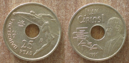 Espagne 25 Pesetas 1991 Carlos Commemo Jeux Olympique 1992 Argent Que Prix + Port Coin Paypal Crypto OK - 25 Peseta