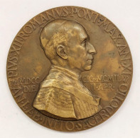 Città Del Vaticano Pio XII° 1939-1958 Eugenio Pacelli Medaglia Straordinaria 1949 Per I 50 Anni Di Sacerdozio - Royaux/De Noblesse