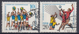 GERMANY DDR 2814-2815,used,falc Hinged - Volleybal