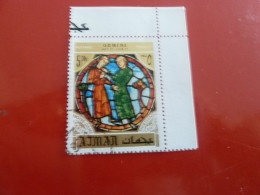 Ajman - N.D. Paris - Thirteenth Century - Gemini - 5 Dirhams - Postage  - Polychrome - Oblitéré - Année 1971 - - Astrologie