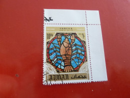 Ajman - N.D. Paris - Thirteenth Century - Cancer - 10 Dirhams - Postage  - Polychrome - Oblitéré - Année 1971 - - Astrologie