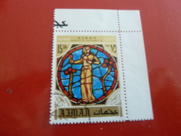 Ajman - N.D. Paris - Thirteenth Century - Virgo - 15 Dirhams - Postage  - Polychrome - Oblitéré - Année 1971 - - Astrologie