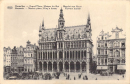 BELGIQUE - Bruxelles - Grand Place - Maison Du Roi - Marché Aux Fleurs - Carte Postale Ancienne - Plätze