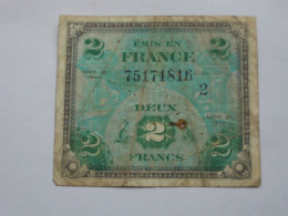 ASSEZ RARE Billet De Débarquement - 2 Francs DRAPEAU FRANCE 1944 - Série 2    **** EN ACHAT IMMEDIAT **** - 1944 Bandiera/Francia