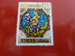 Ajman - N.D. Paris - Thirteenth Century - Aquarius - 50 Dirhams - Postage  - Polychrome - Oblitéré - Année 1971 - - Astrologie