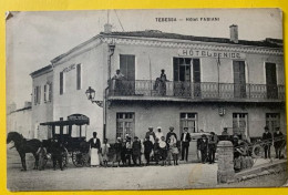 18925 -  Tebessa Hôtel Fabiani (Hôtel De Nice) Adressée Militaire En France 1915 Animée Attelage - Tebessa