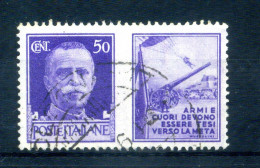 1942 REGNO Propaganda Di Guerra N.10 USATO 50 Centesimi Violetto ESERCITO - Oorlogspropaganda