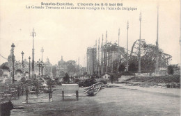 BELGIQUE - Bruxelles-Exposition - L'Incendie Des 14-15 Août 1910 - La Grande Terrasse Et Les.. - Carte Postale Ancienne - Exposiciones Universales