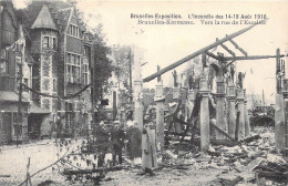 BELGIQUE - Bruxelles-Exposition - L'Incendie Des 14-15 Août 1910 - Vers La Rue De L'escalier - Carte Postale Ancienne - Expositions Universelles