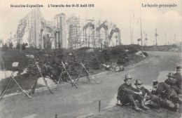 BELGIQUE - Bruxelles-Exposition - L'Incendie Des 14-15 Août 1910 - La Façade Principale - Carte Postale Ancienne - Universal Exhibitions