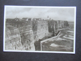 AK Um 1940 Echtfoto Helgoland Total / Panorama / Westküste Bei Sturm Photohaus Alfred Zerner Helgoland - Helgoland